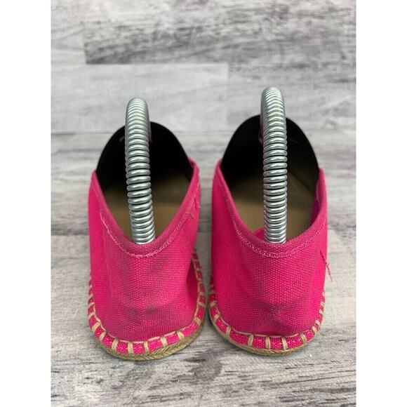 Mia Girls Size 5 Pink Canvas Espadrilles With Braided Jute Trim & Rubber Soles - Picture 3 of 8